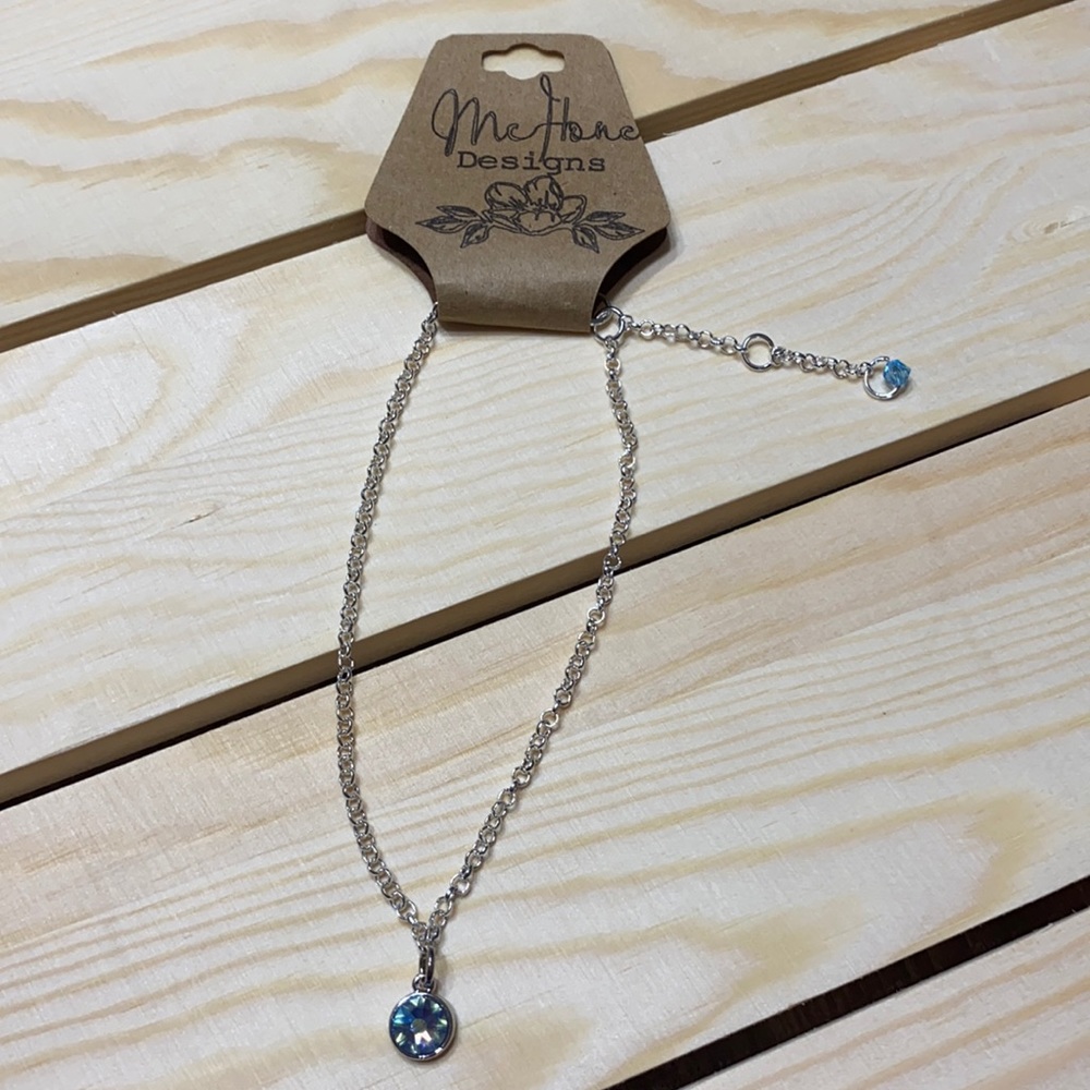 NWT-Sterling Silver Swarovski Crystal Anklet